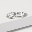 ALLIANCE POUR FEMMES EN OR BLANC ET MOTIF STRIÉ - ALLIANCES DE MARIAGE FEMMES - ALLIANCES DE MARIAGE