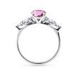 1CT LAB GROWN PINK DIAMOND RING IN WHITE GOLD - RINGS WITH LAB-GROWN DIAMONDS - ENGAGEMENT RINGS