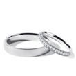 WHITE GOLD DIAMOND AND SATIN FINISH WEDDING RING SET - WHITE GOLD WEDDING SETS - WEDDING RINGS