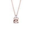 COLLIER EN OR ROSE, DIAMANT ET MORGANITE - COLLIERS AVEC MORGANITE - COLLIERS