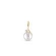 FRESHWATER PEARL AND DIAMOND GOLD PENDANT - PENDANTS - NECKLACES