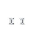 OHRRINGE AUS WEISSGOLD MIT DIAMANT IM SMARAGDSCHLIFF - OHRSTECKER DIAMANT - OHRRINGE