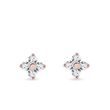ROSÉGOLDENE VIERBLÄTTRIGE KLEEBLATTOHRRINGE MIT DIAMANTEN - OHRRINGE DIAMANT - OHRRINGE