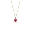 FINE ROUND RUBY NECKLACE IN GOLD - RUBY NECKLACES - NECKLACES
