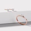 DIAMANTOHRRINGE MIT HERZMOTIV IN ROSEGOLD - OHRRINGE DIAMANT - OHRRINGE