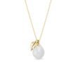 WHITE MOONSTONE AND LEAF NECKLACE IN YELLOW GOLD - SEASONS COLLECTION{% if category.pathNames[0] != product.category.name %} - {% endif %}