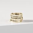 WOMEN'S VERTICAL RIDGE 14K YELLOW GOLD RING - YELLOW GOLD RINGS - RINGS