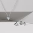 DIAMOND HEART NECKLACE IN WHITE GOLD - DIAMOND NECKLACES - NECKLACES