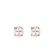PINK MORGANITE STUD EARRINGS IN WHITE GOLD - MORGANITE EARRINGS - EARRINGS