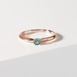 UNIQUE BLUE DIAMOND RING IN ROSE GOLD - FANCY DIAMOND ENGAGEMENT RINGS - ENGAGEMENT RINGS