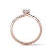 RING IN ROSE GOLD DOTTED WITH WHITE DIAMONDS - DIAMOND ENGAGEMENT RINGS - ENGAGEMENT RINGS