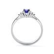 SAPPHIRE AND DIAMOND RING IN 14K WHITE GOLD - SAPPHIRE ENGAGEMENT RINGS - ENGAGEMENT RINGS