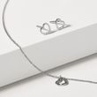 HERZFÖRMIGE KINDERKETTE MIT DIAMANT IN WEISSGOLD - KINDER KETTEN - KETTEN