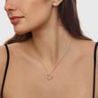 HEART PENDANT WITH DIAMONDS IN ROSE GOLD - DIAMOND NECKLACES - NECKLACES