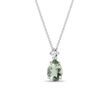 GREEN AMETHYST NECKLACE IN WHITE GOLD - AMETHYST NECKLACES - NECKLACES