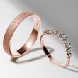 BAGUE DE MARIAGE MODERNE EN OR ROSE AVEC DIAMANTS - ALLIANCES DE MARIAGE FEMMES - ALLIANCES DE MARIAGE