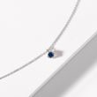DELICATE SAPPHIRE PENDANT IN WHITE GOLD - SAPPHIRE NECKLACES - NECKLACES