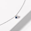 DELICATE SAPPHIRE NECKLACE IN WHITE GOLD - SAPPHIRE NECKLACES - NECKLACES