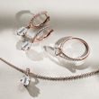 ROSÉGOLDENE OHRRINGE MIT LABOR-DIAMANTEN IM SMARAGDSCHLIFF - OHRRINGE DIAMANT - OHRRINGE