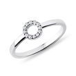 BAGUE D'OR BLANC MINIMALISTE AVEC DIAMANTS - BAGUES EN DIAMANT - BAGUES