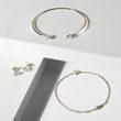 GOLD BRACELET WITH SIX BRILLIANTS - CUFF BRACELETS - BRACELETS