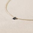 DANCING BLACK DIAMOND NECKLACE IN YELLOW GOLD - DIAMOND NECKLACES - NECKLACES