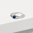SAPPHIRE ENGAGEMENT RING IN WHITE GOLD - SAPPHIRE ENGAGEMENT RINGS - ENGAGEMENT RINGS