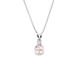 COLLIER EN OR BLANC 14 CT AVEC MORGANITE - COLLIERS AVEC MORGANITE{% if category.pathNames[0] != product.category.name %} - {% endif %}