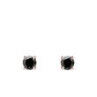 PUCES D'OREILLES EN OR ROSE AVEC DIAMANTS NOIRS - PUCES D'OREILLES EN DIAMANT - BOUCLES D'OREILLES