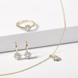 DIAMOND EARRING AND NECKLACE SET IN YELLOW GOLD - DIAMOND SETS - FINE JEWELRY