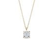 ASSCHER DIAMOND NECKLACE IN YELLOW GOLD - DIAMOND NECKLACES - NECKLACES