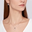 DIAMOND AND PEARL PENDANT IN WHITE GOLD - PEARL PENDANTS - PEARL JEWELLERY