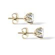 MOISSANITE STUD EARRINGS IN YELLOW GOLD - GEMSTONE EARRINGS - EARRINGS