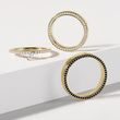 MODERNES TRAURINGSET AUS GELBGOLD MIT BRILLANTEN - GELBGOLDENE TRAURINGE IM SET - TRAURINGE