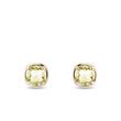 BOUCLES D'OREILLES EN OR ROSE AVEC QUARTZ CITRON - BOUCLES D'OREILLES AVEC GEMMES - BOUCLES D'OREILLES