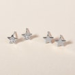 STAR-SHAPED EARRINGS IN WHITE GOLD - WHITE GOLD EARRINGS - EARRINGS