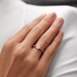Diamantový prsten asscher cut v růžovém 14k zlatě