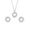 SET DIAMANTOVÝCH ŠPERKŮ S MOTIVEM KRUHU V BÍLÉM ZLATĚ - DIAMANTOVÉ SOUPRAVY - ŠPERKY