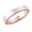 DIAMOND SIDE CHANNEL MEN'S ROSE GOLD BAND - RINGS FOR HIM - WEDDING RINGS