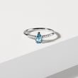 TOPAZ AND DIAMOND RING IN WHITE GOLD - TOPAZ RINGS - RINGS