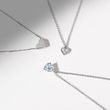 Diamond Necklace with Heart in White Gold
