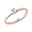 EMERALD CUT DIAMOND ROSE GOLD RING - DIAMOND ENGAGEMENT RINGS - ENGAGEMENT RINGS