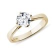 Engagement Ring with 0.8 ct Diamond in Yellow Gold