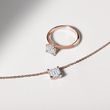 ROSÉGOLDENE HALSKETTE MIT LABOR-DIAMANT IM ASSCHERSCHLIFF - KETTEN MIT DIAMANTEN - KETTEN