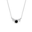 UN COLLIER AVEC DES DIAMANTS EN NOIR ET BLANC EN OR BLANC - COLLIERS AVEC DIAMANTS - COLLIERS