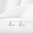 TRIANGLE-SHAPED EARRINGS IN GOLD - YELLOW GOLD EARRINGS - EARRINGS