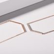 COLLIER V EN OR ROSE ET DIAMANTS - COLLIERS AVEC DIAMANTS - COLLIERS