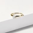 ELEGANT GOLD RING WITH BRILLIANT - SOLITAIRE ENGAGEMENT RINGS - 