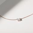LAB GROWN PRINCESS DIAMOND NECKLACE IN ROSE GOLD - DIAMOND NECKLACES - NECKLACES