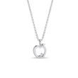 COLLIER POMME EN OR BLANC 14CT - COLLIERS AVEC DIAMANTS - COLLIERS